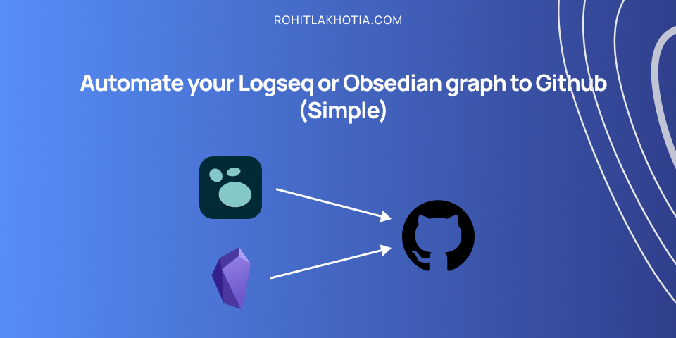 Automate your Logseq or Obsidian graph to Github (Simple Workflow)
